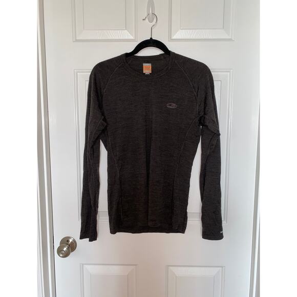Icebreaker Bodyfit 200 New Zealand Merino L/S Baselayer  Top Brown Large *flaw - Picture 1 of 4